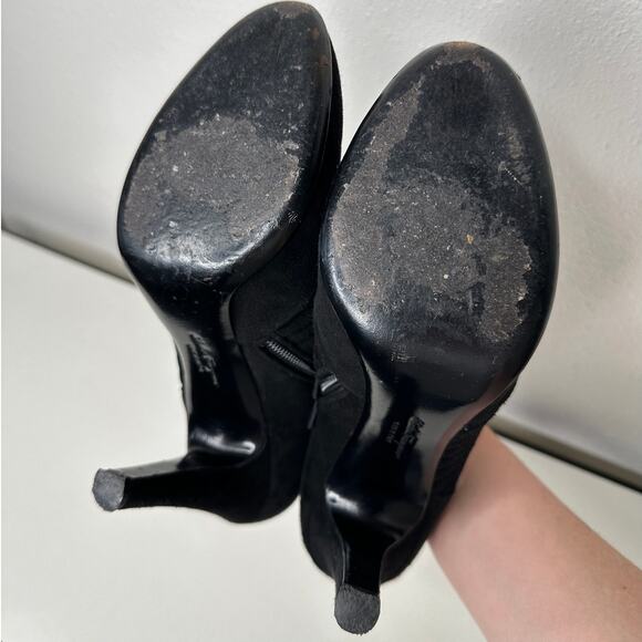 Salvatore Ferragamo Black Suede Narni Stiletto Bootie Side Zip 8 - Picture 7 of 16